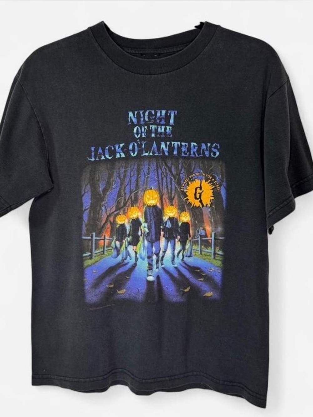 Vintage 1996 Goosebumps Night of the Jack O Lanterns T-Shirt 90s Graphic Tee - Picture 1 of 6